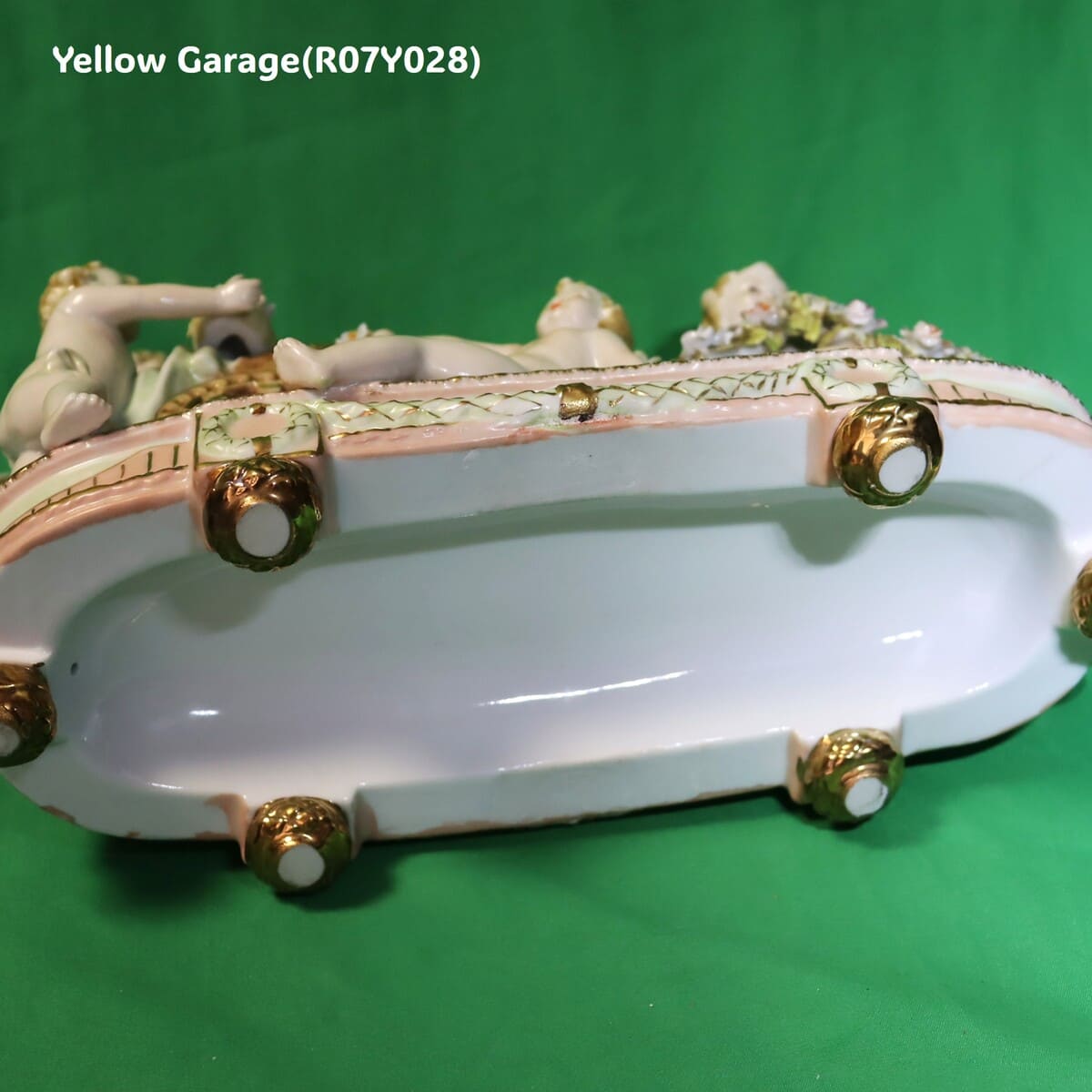 ロココスタイル 女神と天使の陶器フィギュリン|ビスクポーセリン置物 28cm