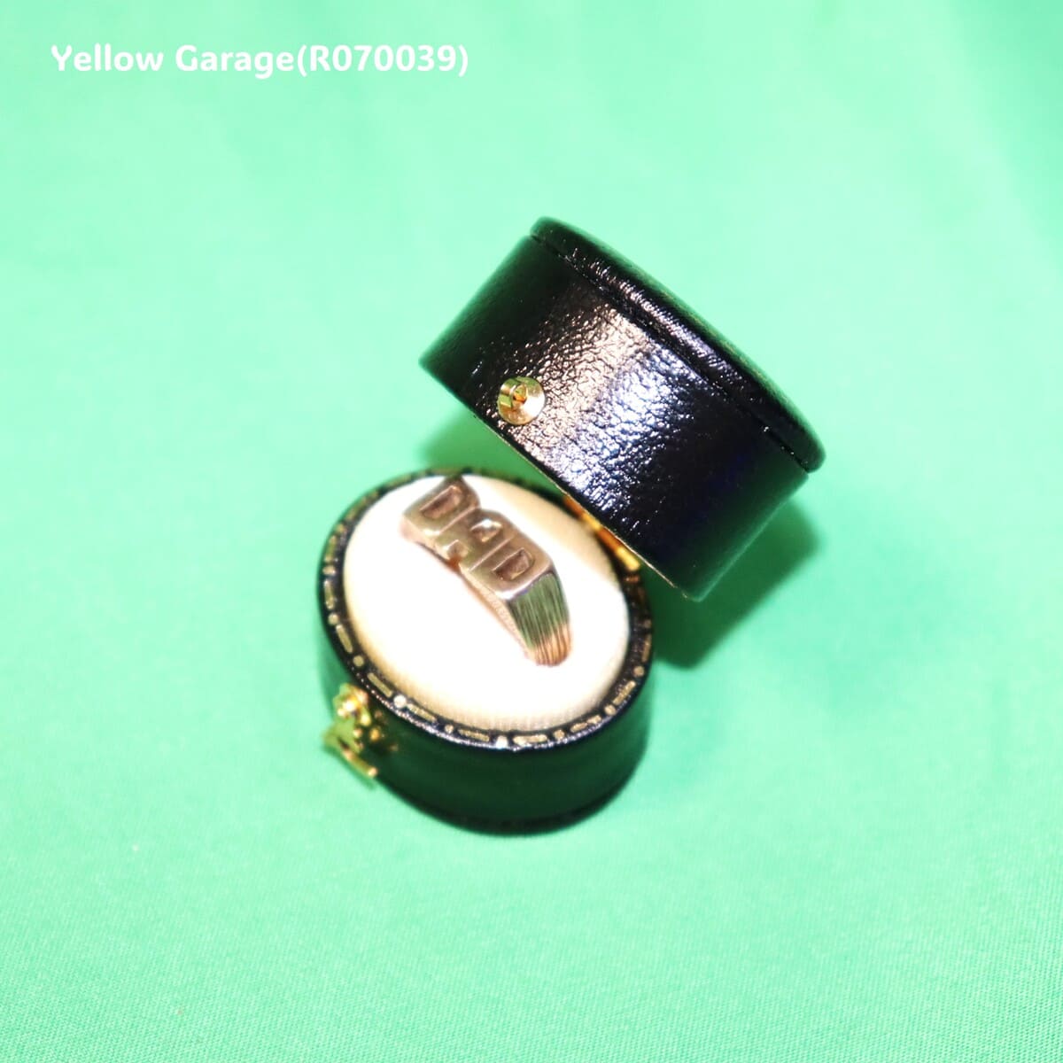 イギリスヴィンテージ 9金「DAD」メンズリング(刻印あり・ケース付き)