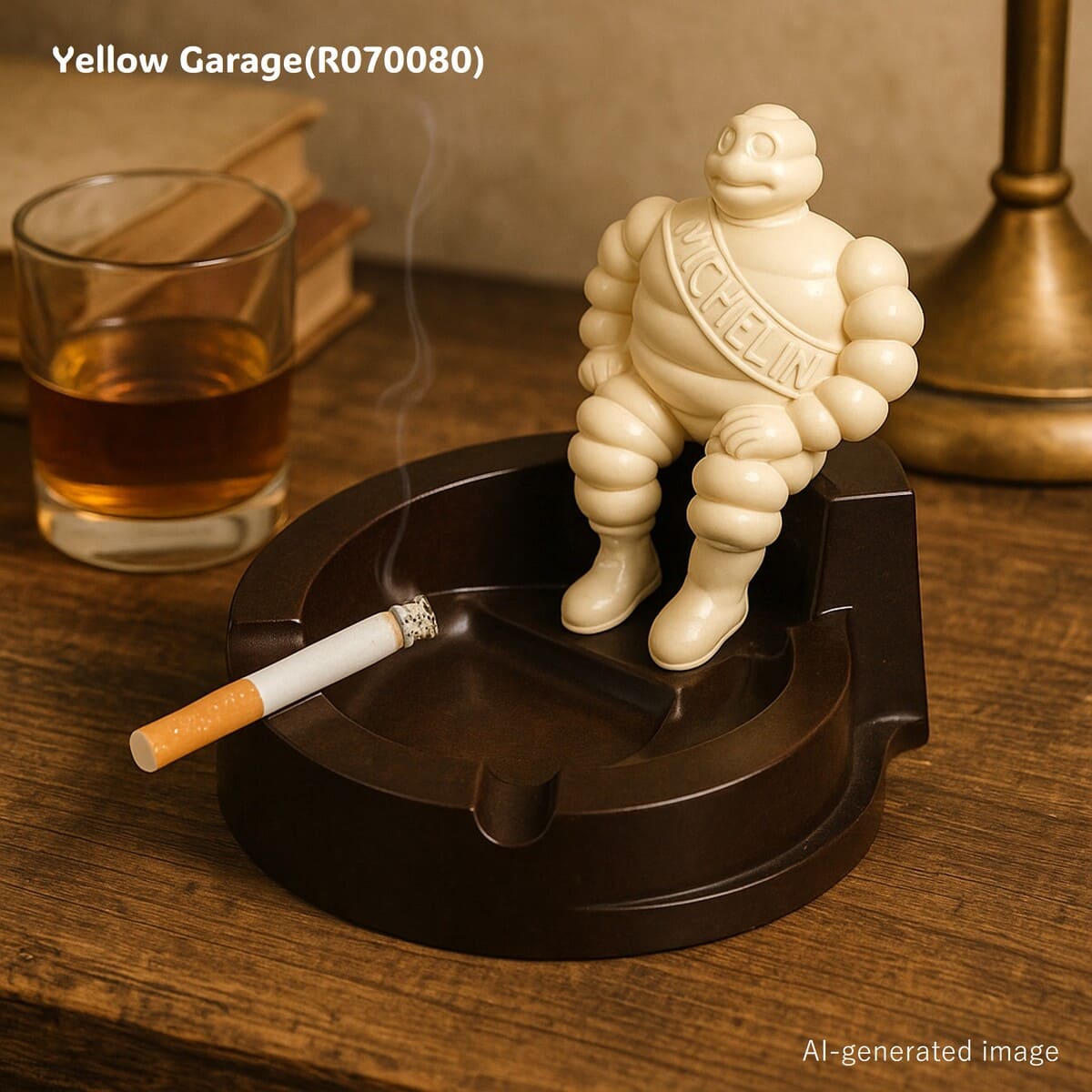 【米国製ヴィンテージ】ミシュラン ビバンダム 灰皿（フェノール樹脂製・1950年代推定）＿AI