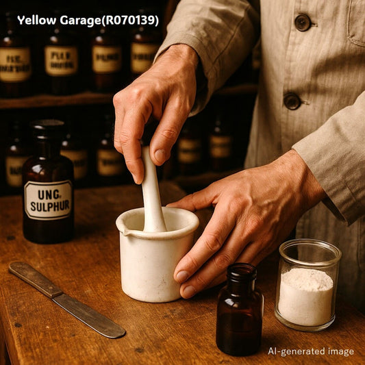 白釉の小さなアンティーク陶器ポット_AI