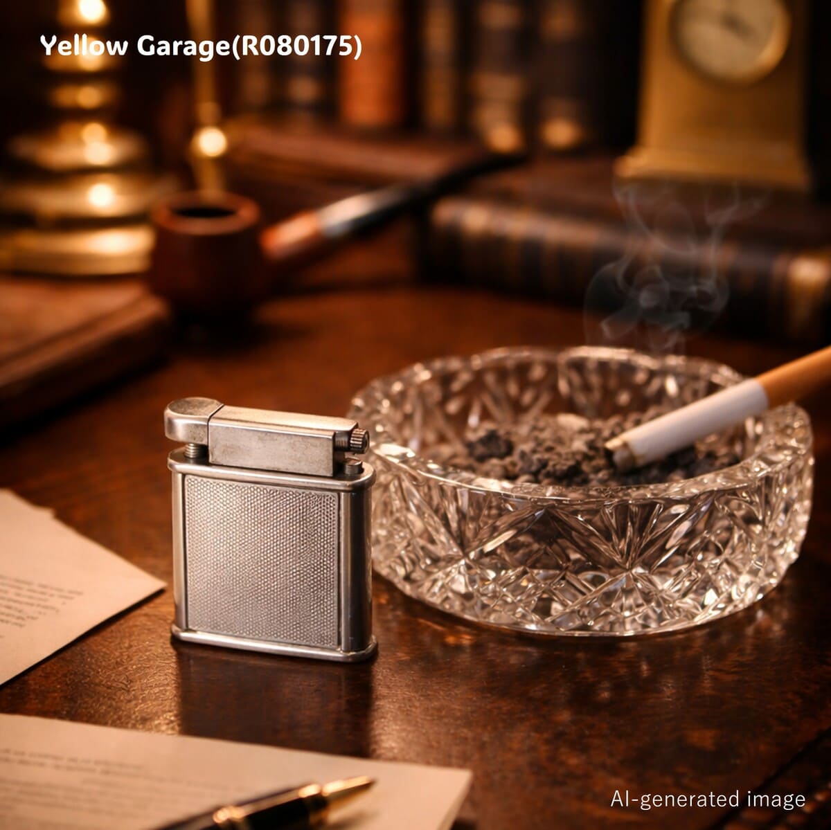 イギリス製のビンテージオイルライター＿AI