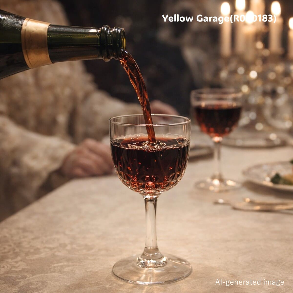 1936年以前に製造されたと考えられるオールド・バカラのワイングラス_AI