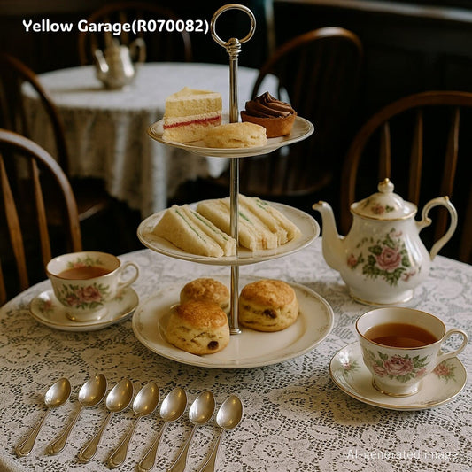 W&H 英国純銀製アンティークティースプーン6本セット（専用ケース付）＿AI