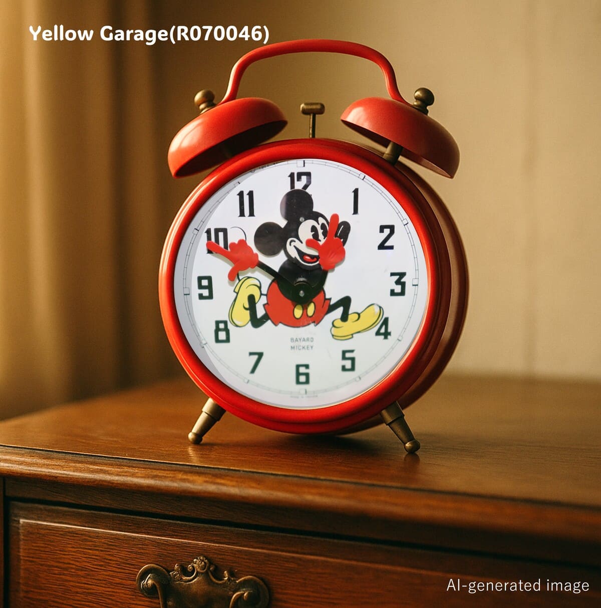 1977年製 フランス・Bayard社製 ミッキー・アラームクロック（手巻き式）