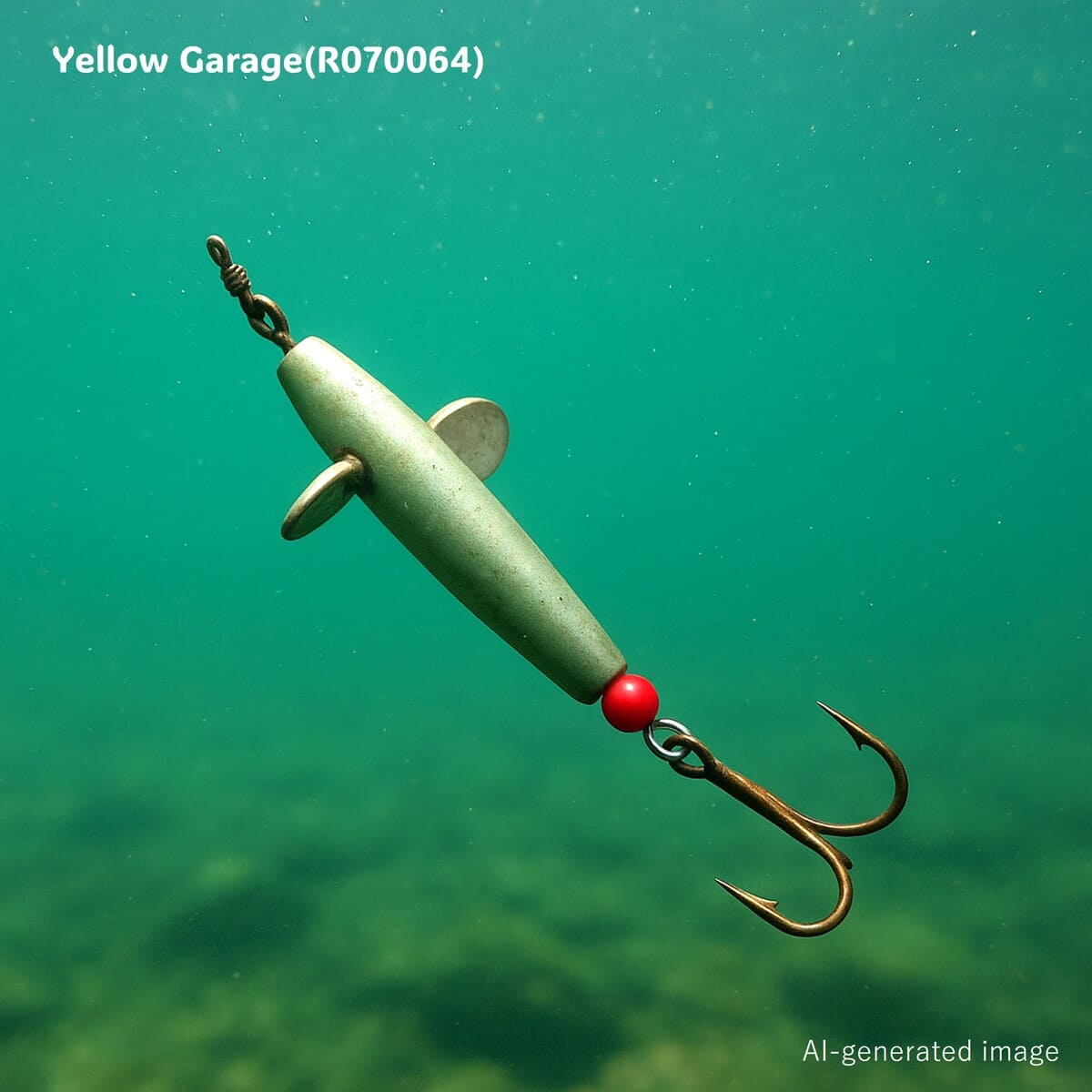 アンティーク メタル製 フィッシュルアー 小型 スクリューウィング付AI