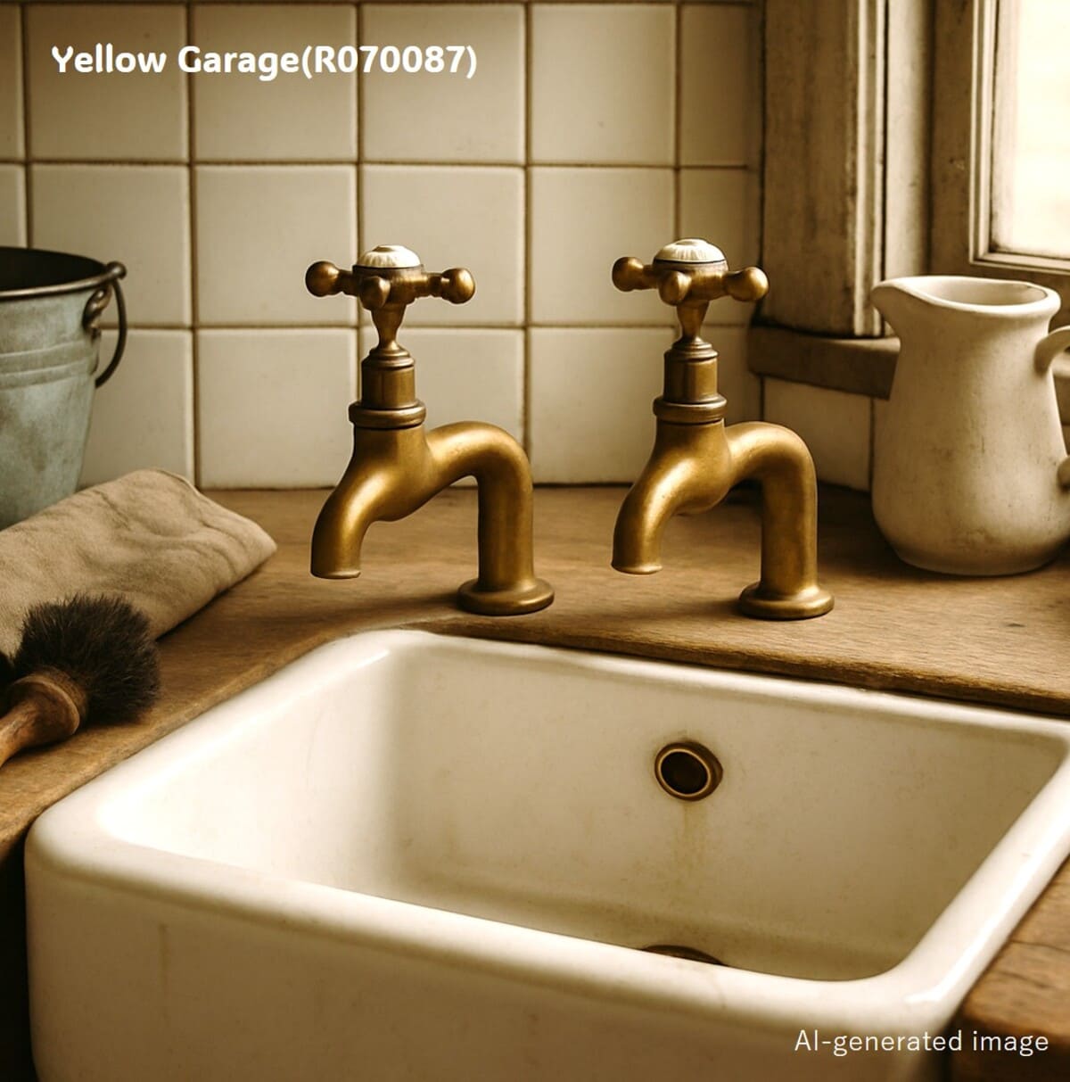 H.PONTIFEX & SONS LTD 真鍮製 アンティーク蛇口（HOT表記／セラミックトップ）　AI