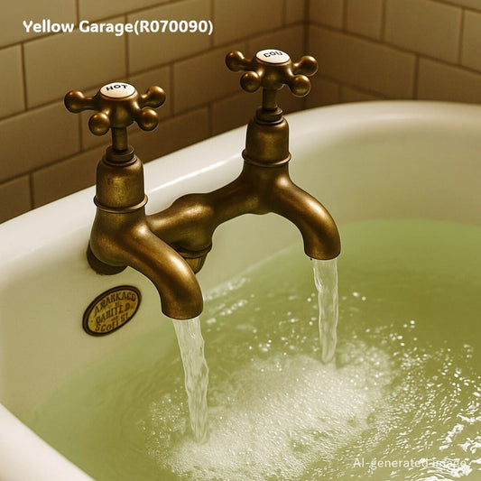 Shanks社製 真鍮製アンティーク蛇口（HOT & COLD）ペアセット｜1900年代前半 英国製　AI