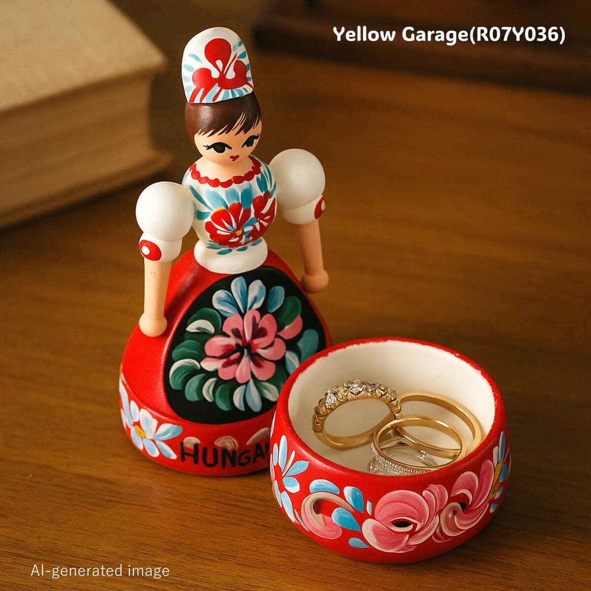 手のひらサイズの可憐なハンガリー娘が、小物入れに変身
鮮やかな彩色が魅力の一点物！AI