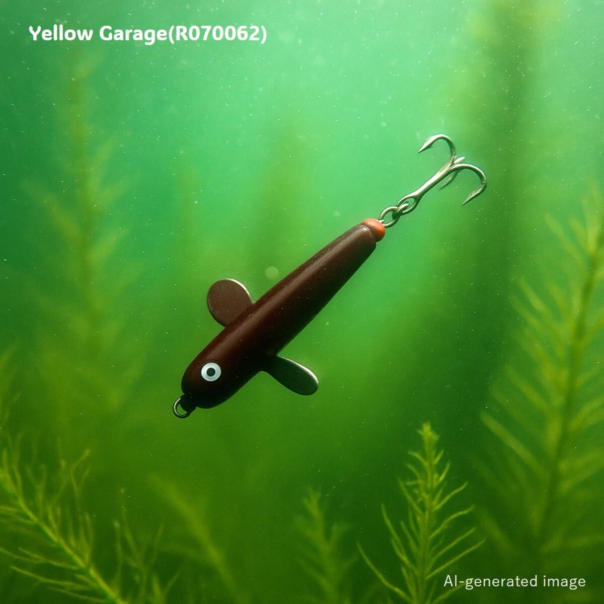 アンティーク メタルフィッシュルアー（スクリューフィン付き）AI