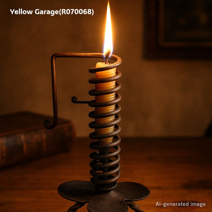 アンティーク 鉄製スプリングキャンドルスタンドAI