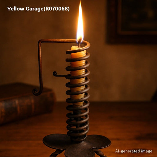 アンティーク 鉄製スプリングキャンドルスタンドAI