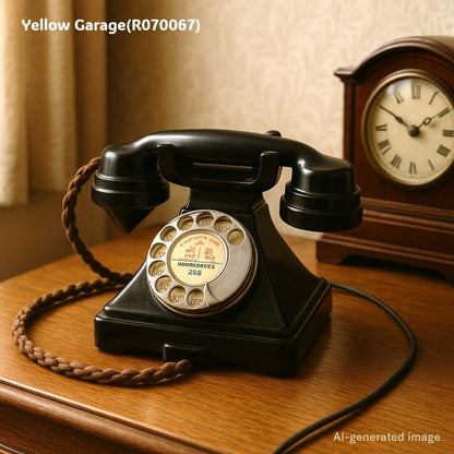 【英国製】GPO製 ベークライト ダイヤル式黒電話 1955年モデル　AI