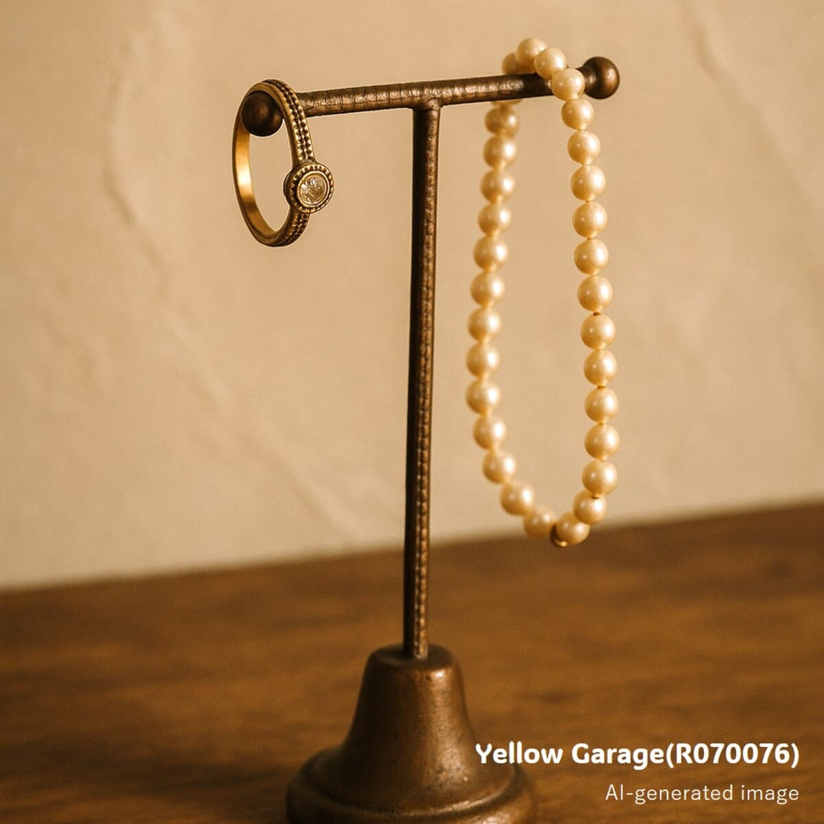 アンティーク 真鍮製アクセサリースタンド（PT 27刻印入）　AI