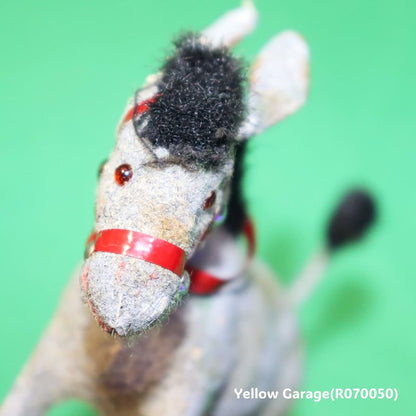 フランス製ヴィンテージ ゼンマイ式ロバのおもちゃ