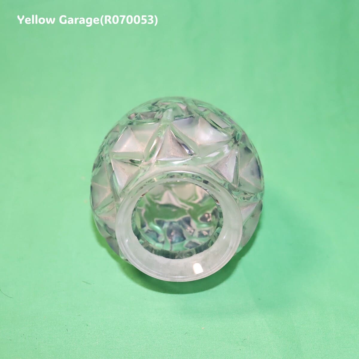 R.Lalique ブルー・パティネ サティネ／クリスタル 小型一輪挿し「シャモア/Chamois」（高さ約13cm）