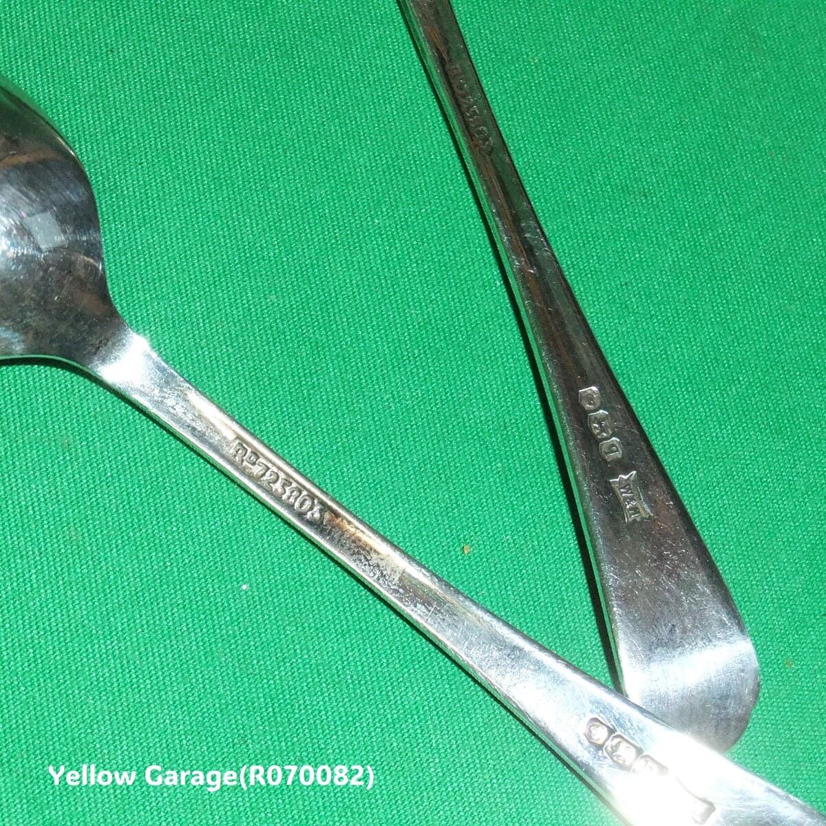 W&H 英国純銀製アンティークティースプーン6本セット（専用ケース付）