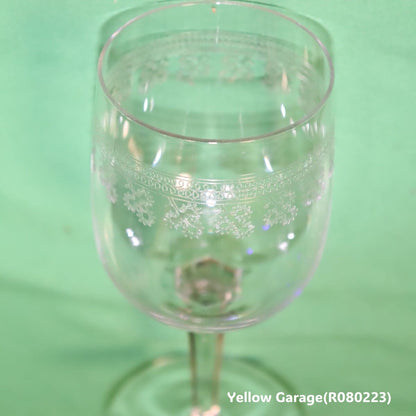 フランスを代表するクリスタルブランドオールドバカラによる「ポンパドール」シリーズのアンティーク・ウォーターグラ＿模様上アップ