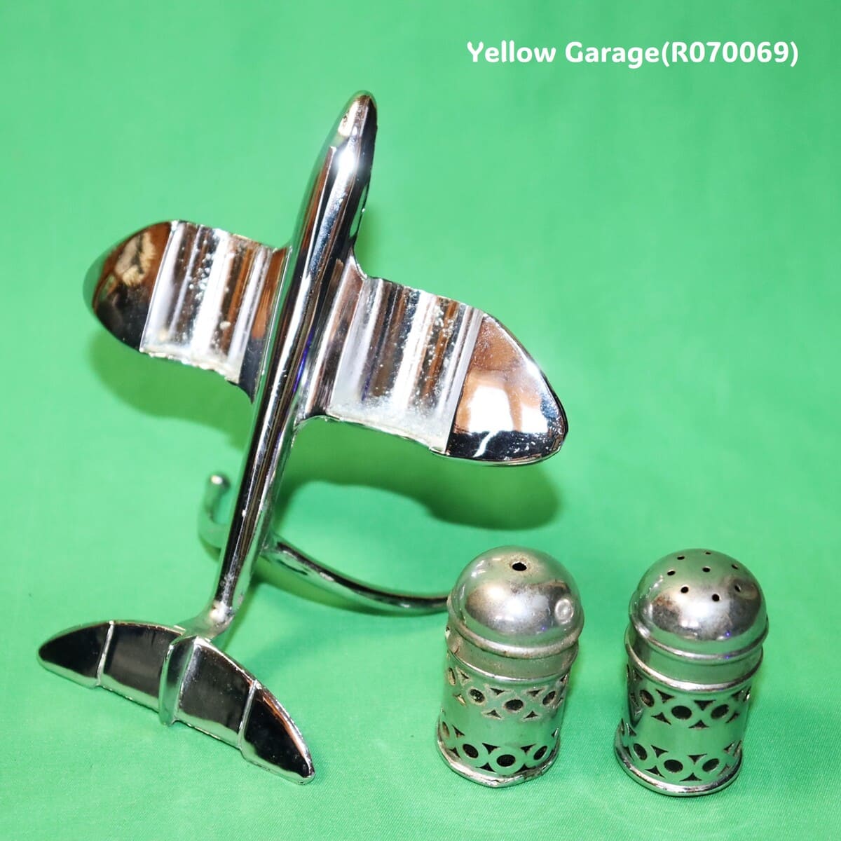 アンティーク 飛行機型 ソルト＆ペッパースタンド （Crusader製 / Made in England）