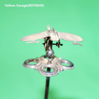 アンティーク純銀製 ソーイング針山／飛行機モチーフ（バーミンガム 1900年代初頭）