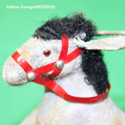 フランス製アンティーク ゼンマイ式ロバのおもちゃ　横顔