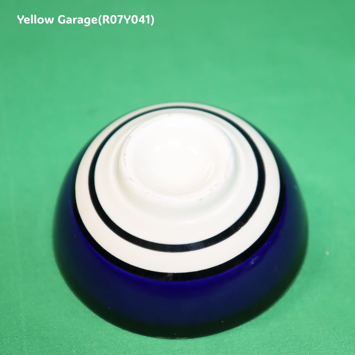 トルコ製 ハンドメイド陶器 小鉢（ブルー＆ネイビー 2点セット）