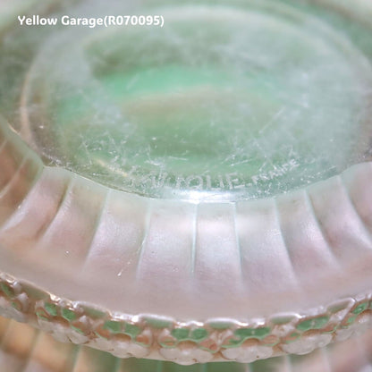 R. LALIQUE 「シェヴルーズ/Chevreuse」フラワーモチーフ厚手アールデコ・ガラスポット