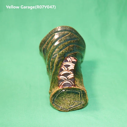 棚橋淳 作　織部青海波文 フリーカップ（高さ14cm）