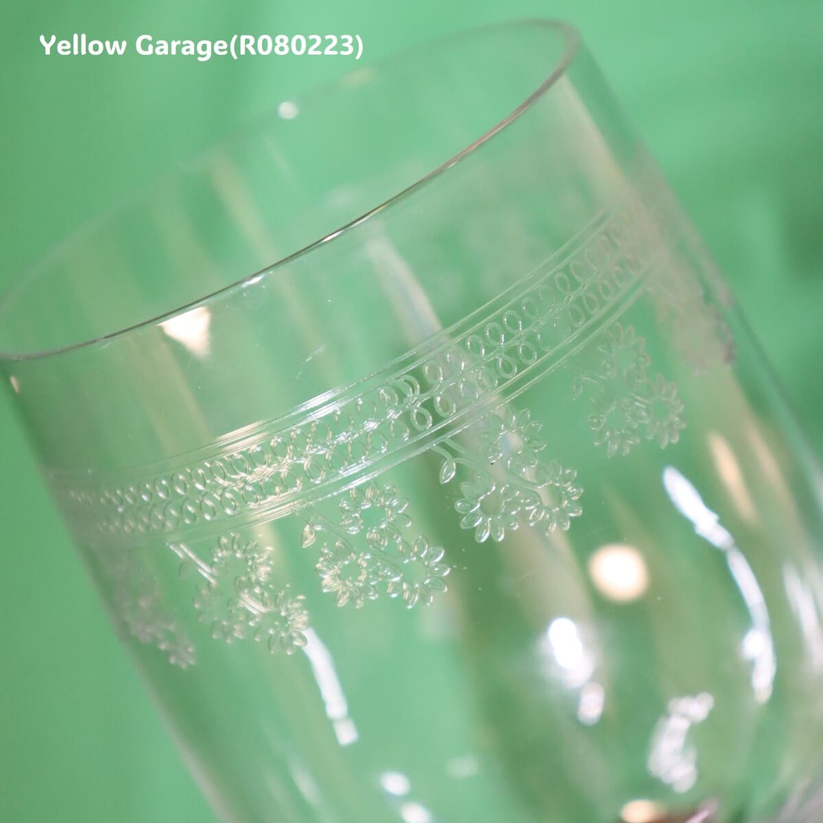 フランスを代表するクリスタルブランドオールドバカラによる「ポンパドール」シリーズのアンティーク・ウォーターグラ＿模様超アップ