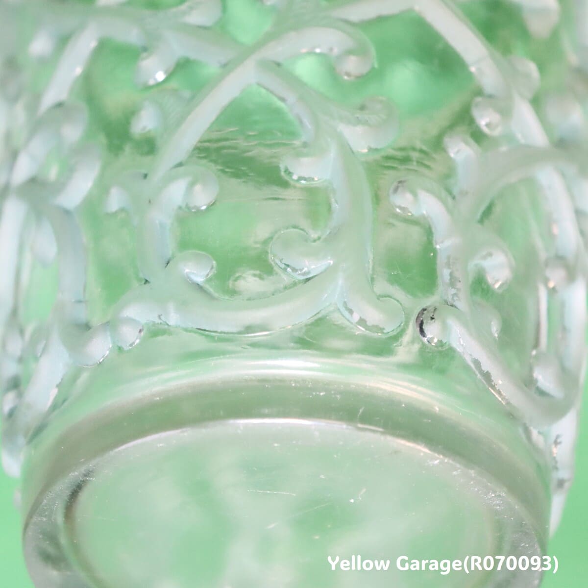 ルネ・ラリック フランス製アール・デコ装飾グラス 「サーモン ラヴェ・レザン/Sarments」（R.LALIQUE FRANCE刻印）