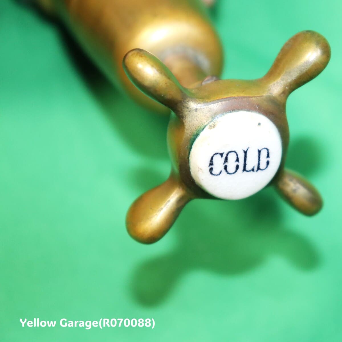 ヴィンテージ 真鍮製「COLD」蛇口　上