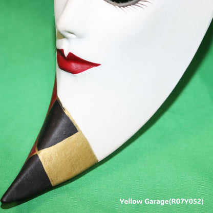 ヴィンテージ・ムーンフェイス・ハーフマスク（陶器製）