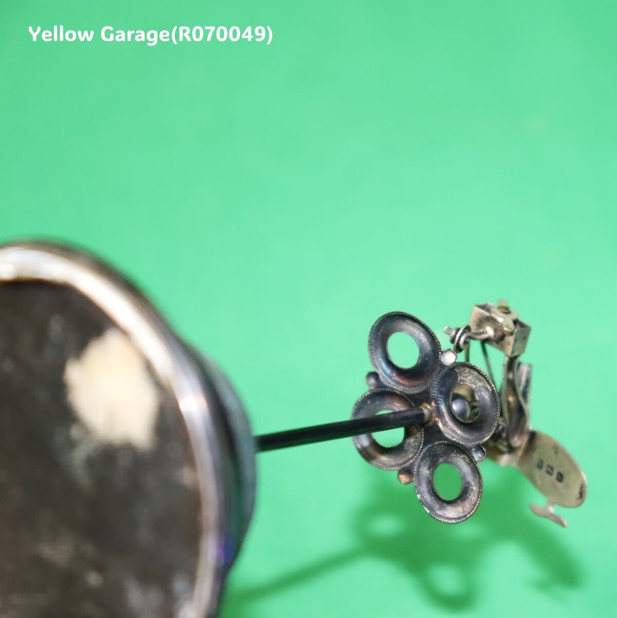 アンティーク純銀製 ソーイング針山／飛行機モチーフ（バーミンガム 1900年代初頭）