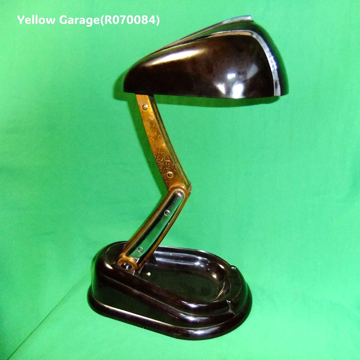 【JUMO製】アール・デコ調 クレーン構造アーム付きヴィンテージデスクランプ＿斜め