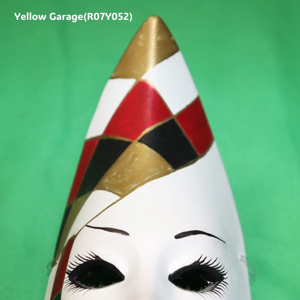 ヴィンテージ・ムーンフェイス・ハーフマスク（陶器製）