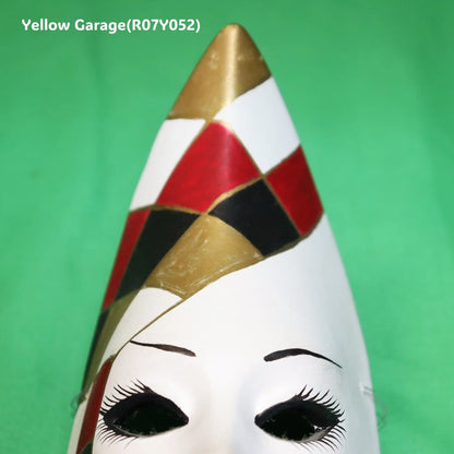 ヴィンテージ・ムーンフェイス・ハーフマスク（陶器製）