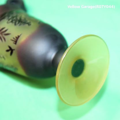 アールヌーヴォー風 葡萄文様 小型グラス 2客セット（高さ9cm）