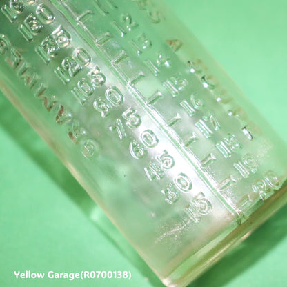 アンティークの薬用シロップ瓶ボトム数字アップ