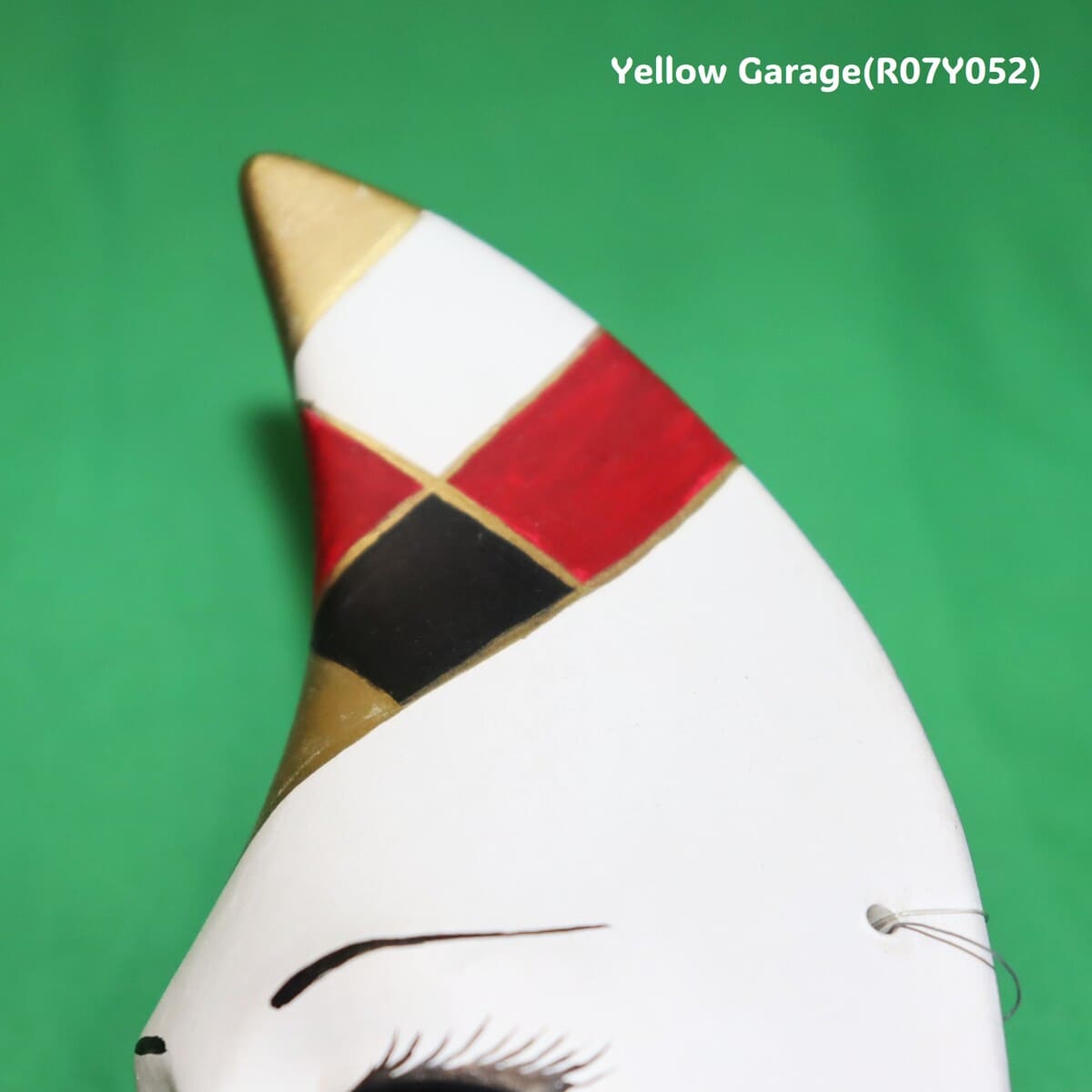 ヴィンテージ・ムーンフェイス・ハーフマスク（陶器製）