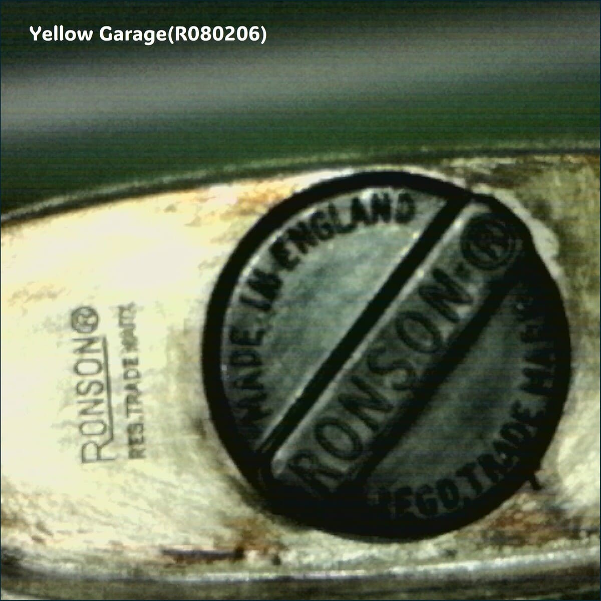 英国を代表するライターブランド RONSON（ロンソン） 製の希少なヴィンテージ卓上ライター＿底顕微鏡左