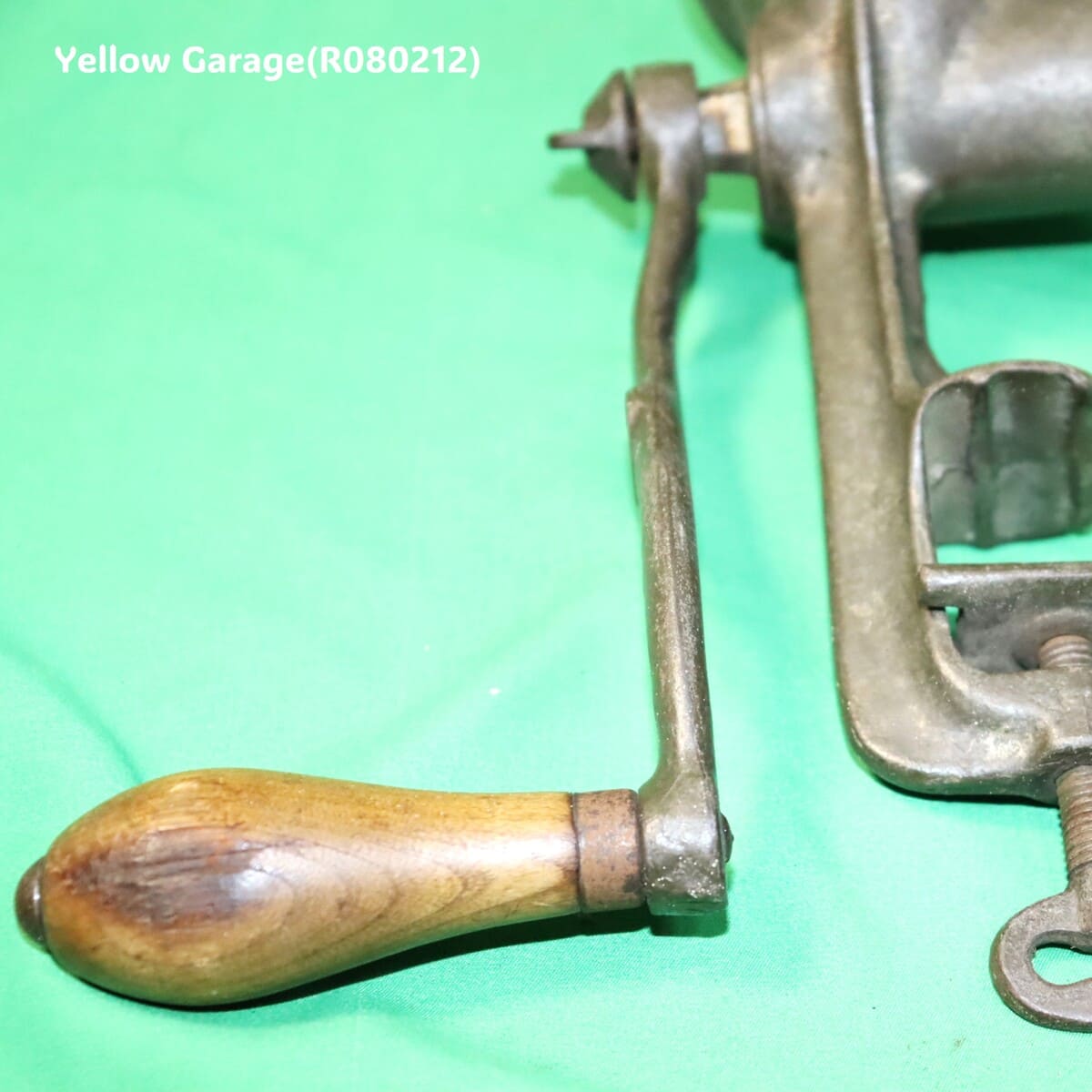 20世紀初頭の英国で使用されていたと考えられるSPONG（スポング）社製 アンティーク・ミートグラインダー＿アップアーム全体