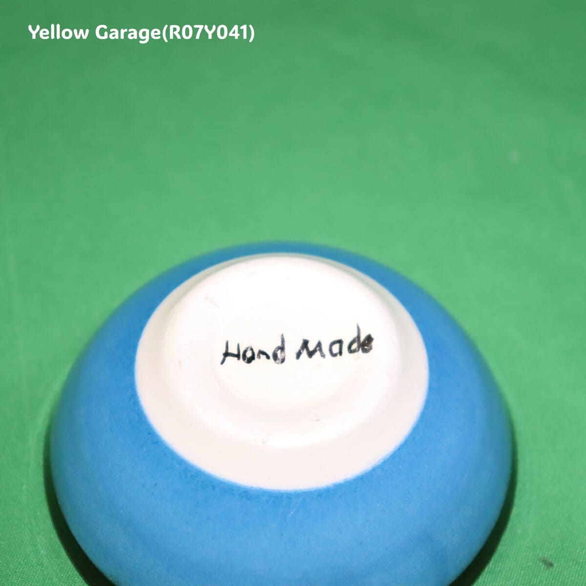 トルコ製 ハンドメイド陶器 小鉢（ブルー＆ネイビー 2点セット）