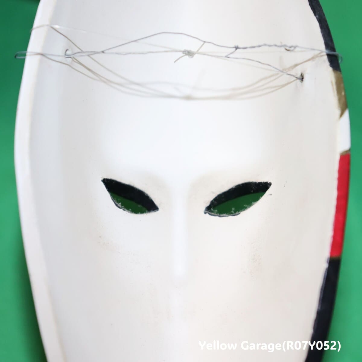 ヴィンテージ・ムーンフェイス・ハーフマスク（陶器製）