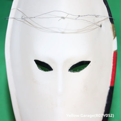 ヴィンテージ・ムーンフェイス・ハーフマスク（陶器製）