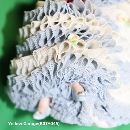 【ヴィンテージ・ドレスデンレース人形】Irish Dresden「Gina」Germany製／陶器フィギュリン