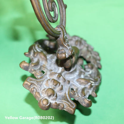 19世紀末から20世紀初頭にかけてヨーロッパ（おそらくフランスまたはイギリス）で製造されたと考えられるキャンドルスタンド＿回転部アップ