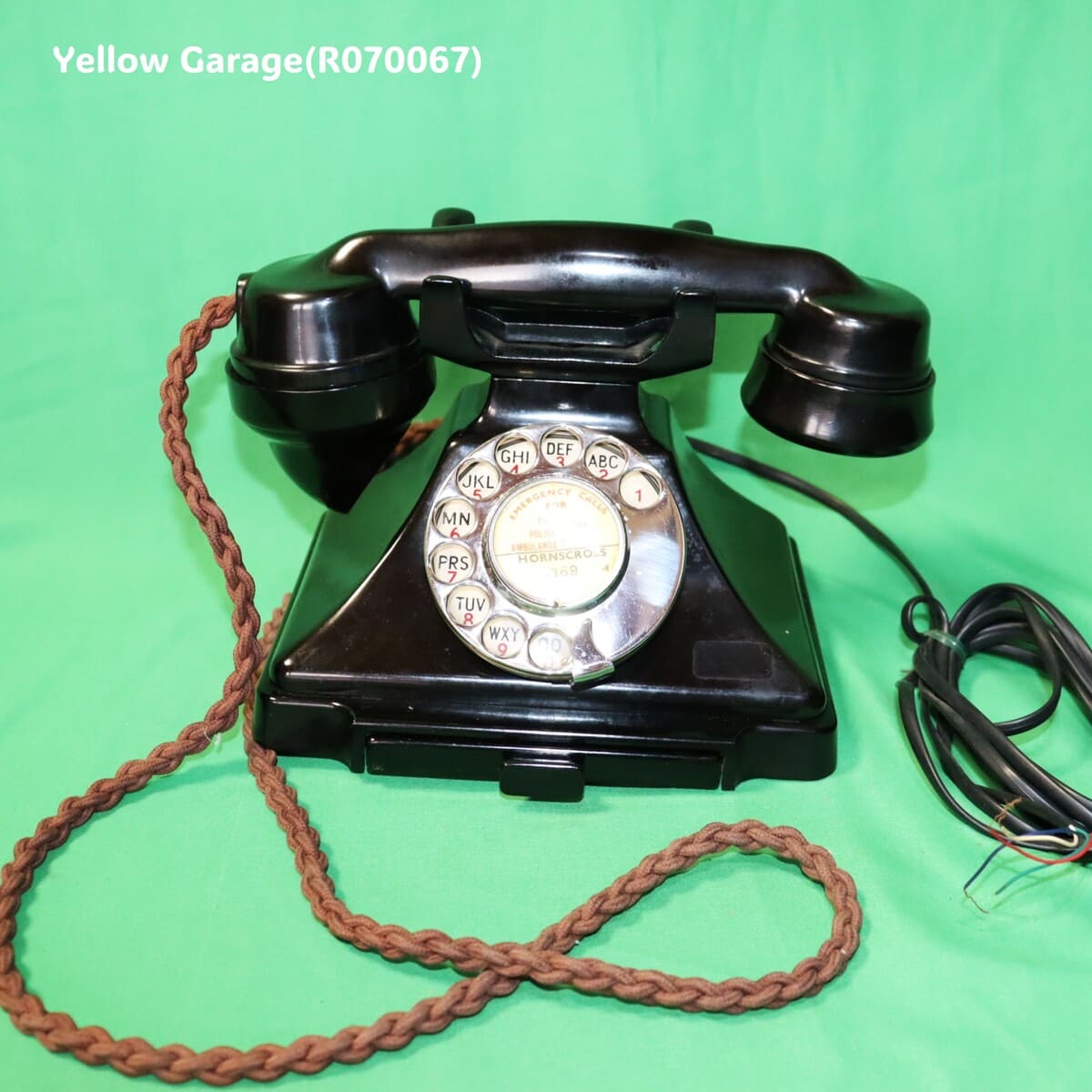 ヴィンテージ イギリス製　ダイヤル式黒電話 GPO製 ベークライト ダイヤル式黒電話 1955年 | 英国製 ヴィンテージ
