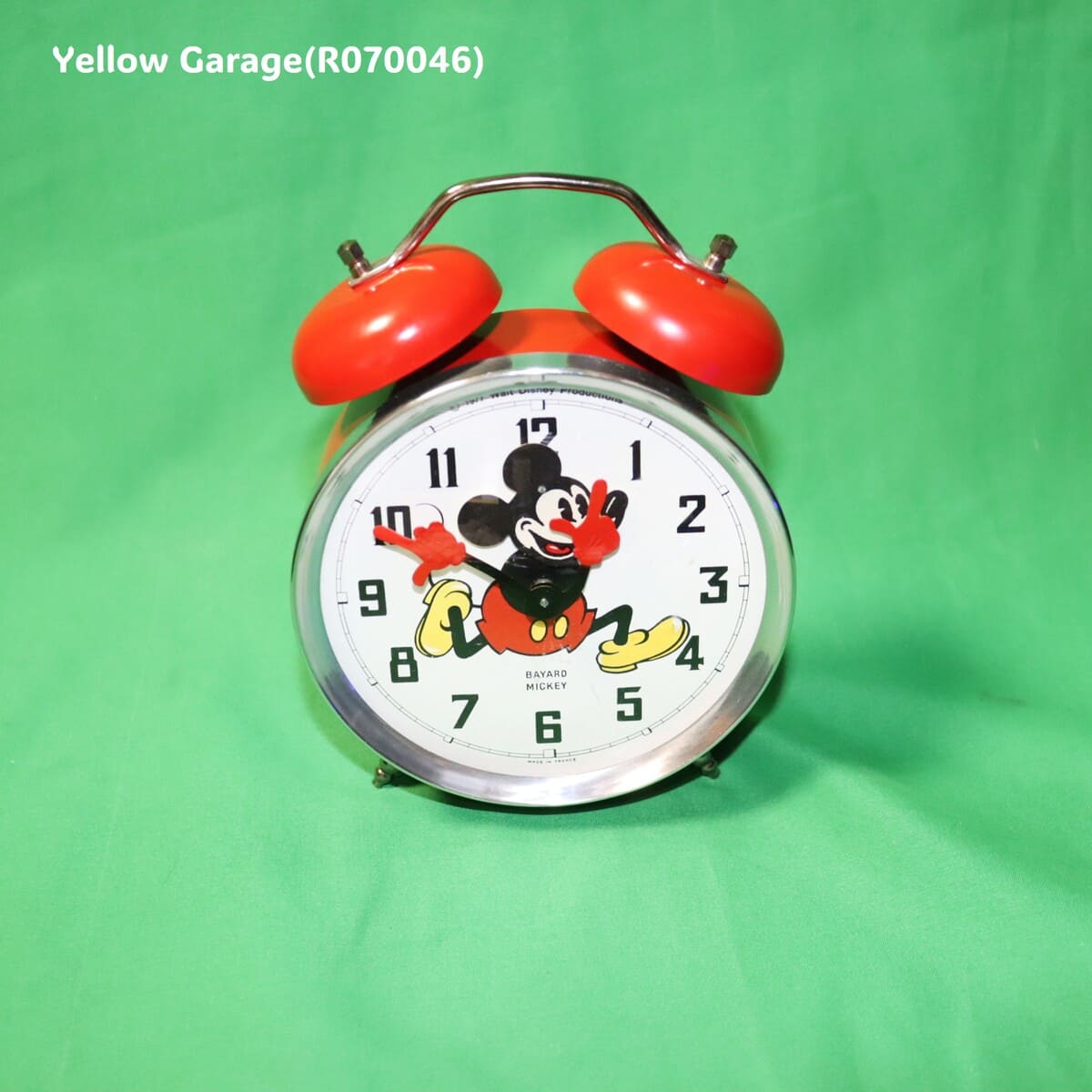 1977年製 フランス・Bayard社製 ミッキー・アラームクロック（手巻き式）＿正面