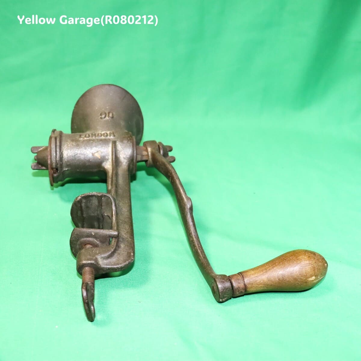 20世紀初頭の英国で使用されていたと考えられるSPONG（スポング）社製 アンティーク・ミートグラインダー＿全体上