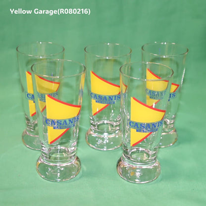 フランスの老舗パスティス（アニス酒）ブランドCASANIS（カサニス）／LE PASTIS のアンティーク・トールグラス5客セット＿５個全部