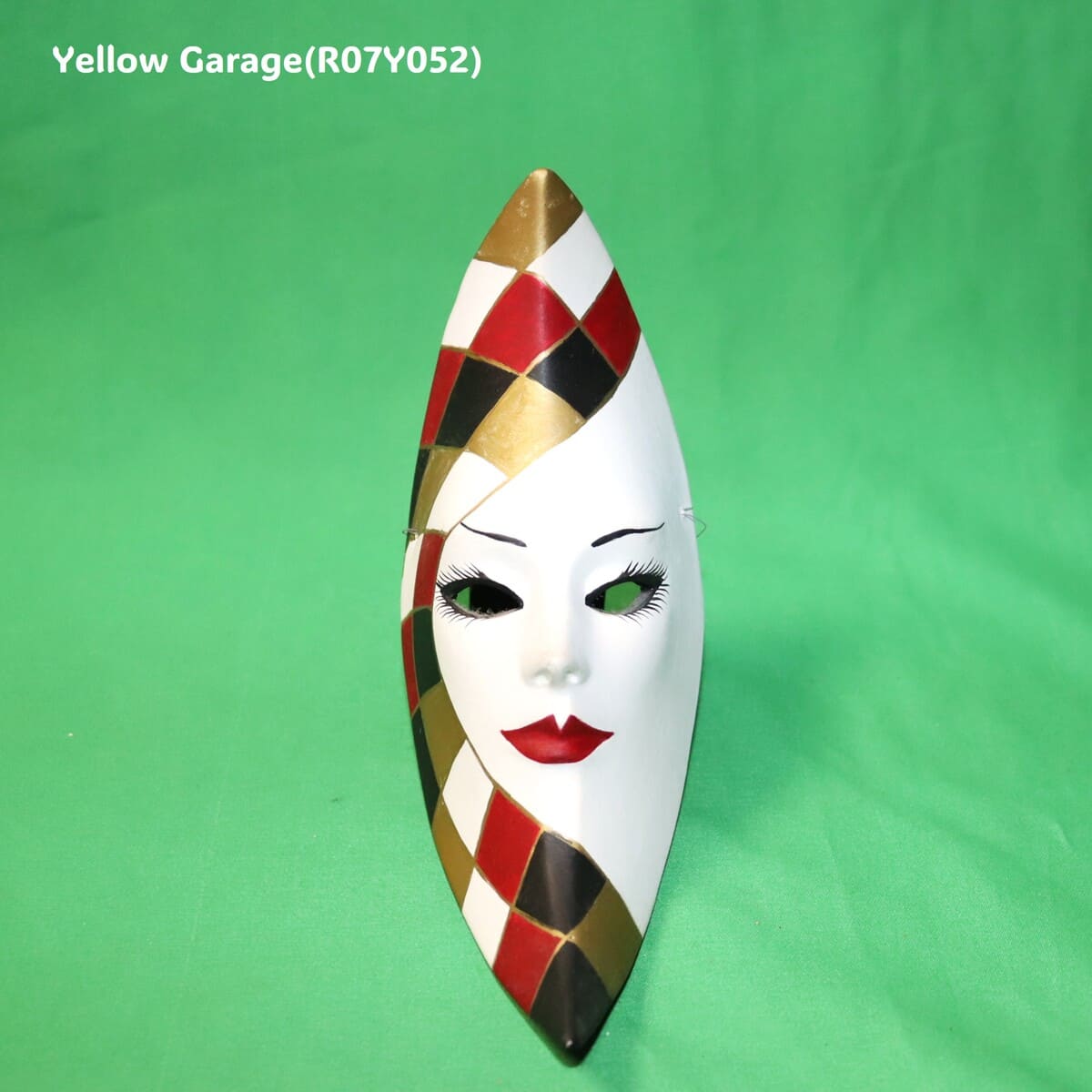 ヴィンテージ・ムーンフェイス・ハーフマスク（陶器製）